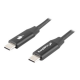 Lanberg USB-C 2.0 Cable, Quick Charge 4.0 | CA-CMCM-40CU-0018-BK | USB Type-C to USB Type-C | 1.8 m