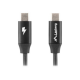 Lanberg USB-C 2.0 Cable, Quick Charge 4.0 | CA-CMCM-40CU-0018-BK | USB Type-C to USB Type-C | 1.8 m