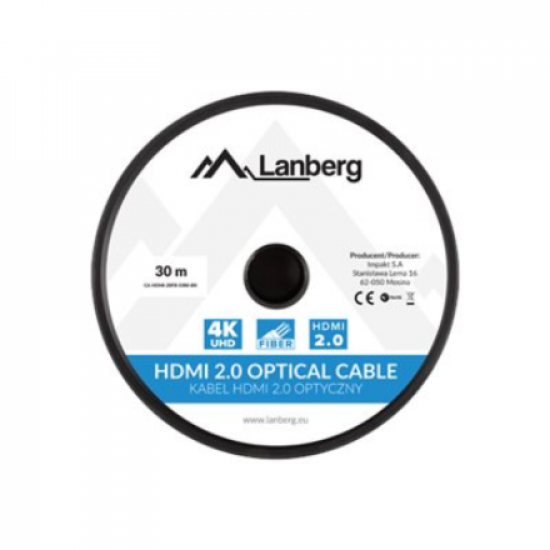 Lanberg HDMI V2.0 Cable | CA-HDMI-20FB-0300-BK | HDMI to HDMI | 30 m