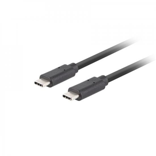 Lanberg USB-C 3.1 Gen 2 Cable, 10GB/s PD100W, 1 m | CA-CMCM-32CU-0010-BK | USB Type-C to USB Type-C