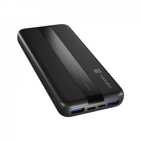 Natec Power Bank | Trevi Slim Q V2 | 10000 mAh | Black
