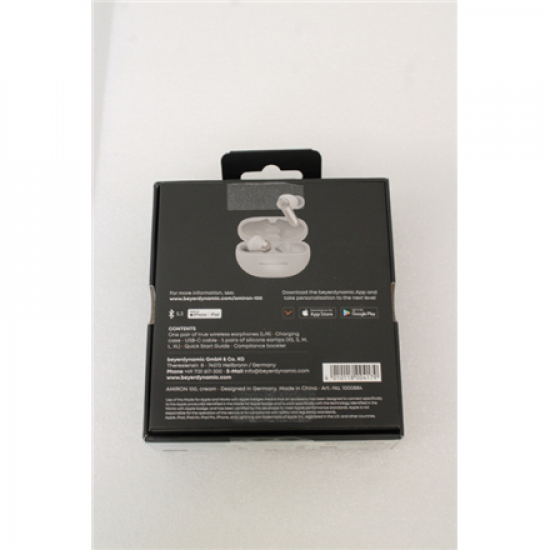 SALE OUT. Beyerdynamic Amiron 100 cream TWS Earphones with charging case, 5 pairs of eartips and USB cable | SALE OUT. Beyerdynamic True Wireless Earphones | Amiron 100 | Built-in microphone | Bluetooth | ANC | Cream | DEMO