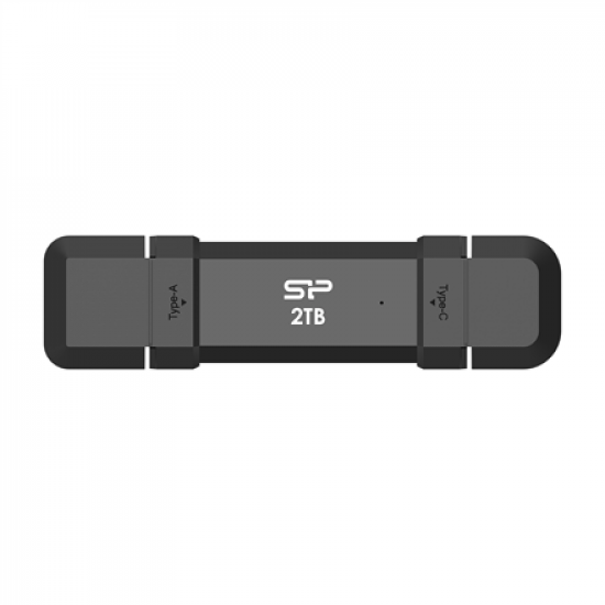 Silicon Power Portable External SSD | DS72 | 2000 GB | USB Type-A/USB Type-C 3.2 Gen 2 | Black