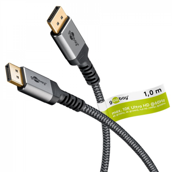 Goobay DisplayPort Cable 2.0/2.1, 80 Gbit/s | 75684 | DisplayPort to  DisplayPort
