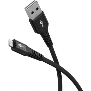 Goobay Lightning USB-A Supersoft Textile Cable with Metal Plugs | 74504