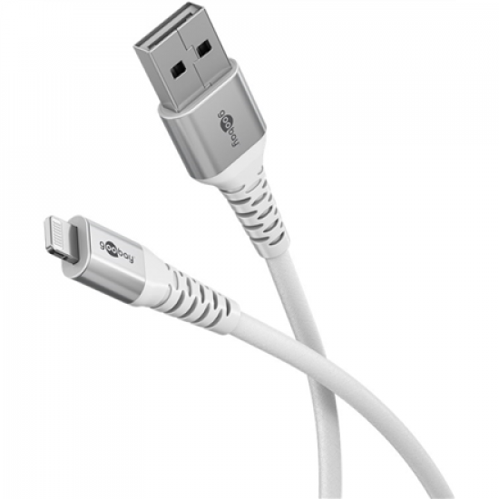 Goobay Lightning USB-A Supersoft Textile Cable with Metal Plugs | 74512