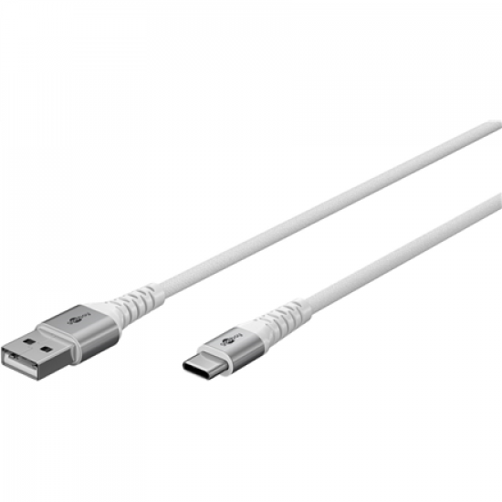 Goobay USB-C to USB-A Supersoft Textile Cable with Metal Plugs | 74530