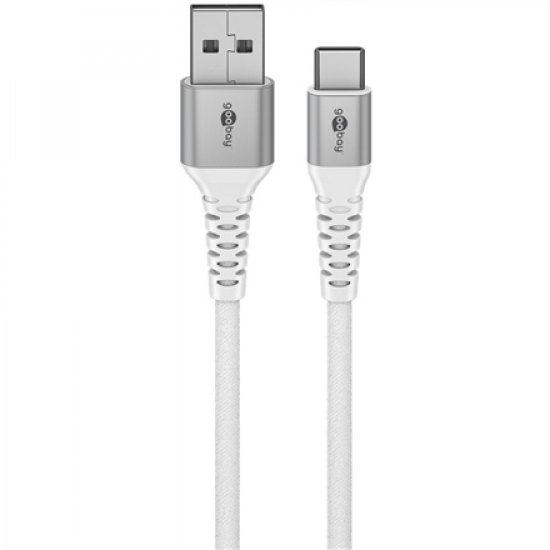 Goobay USB-C to USB-A Supersoft Textile Cable with Metal Plugs | 74531