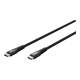 Goobay USB-C Supersoft Textile Cable with Metal Plugs, 1 m