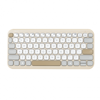 Asus Marshmallow KW100 | Keyboard | Wireless | US International | Oat Milk | Bluetooth
