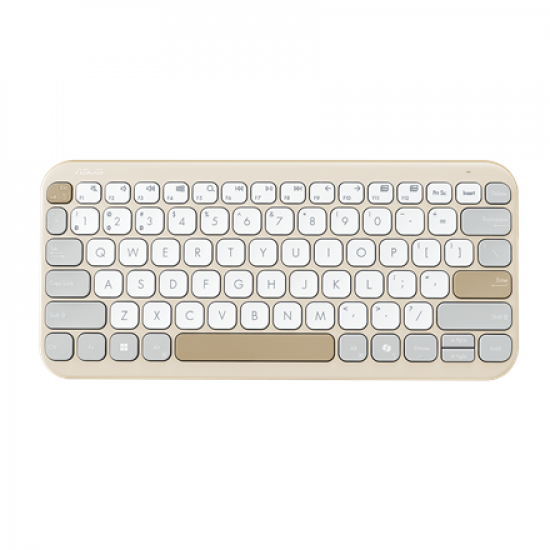 Asus Marshmallow KW100 | Keyboard | Wireless | US International | Oat Milk | Bluetooth