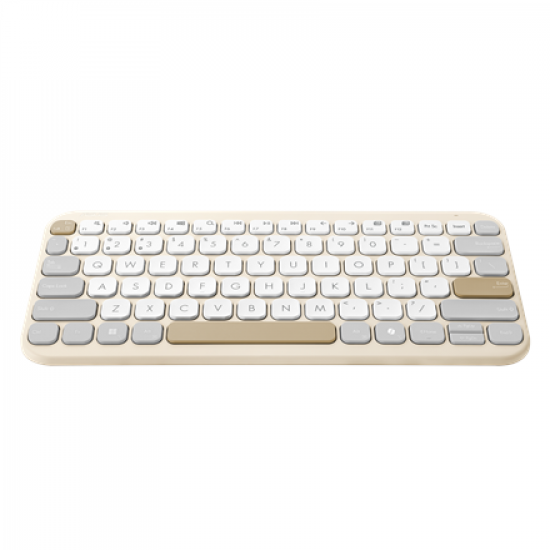 Asus Marshmallow KW100 | Keyboard | Wireless | US International | Oat Milk | Bluetooth