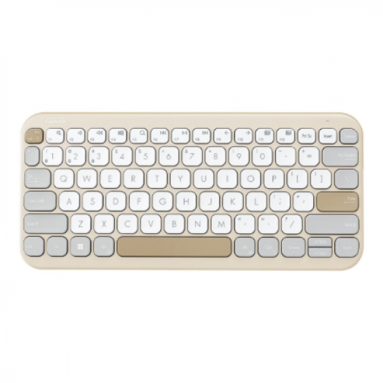 Asus Marshmallow KW100 | Keyboard | Wireless | US International | Oat Milk | Bluetooth