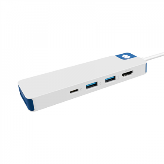 Hyper HyperDrive Flex 8 Port USB-C Hub, White/Blue | HD4102BUGL | HDMI ports quantity 1