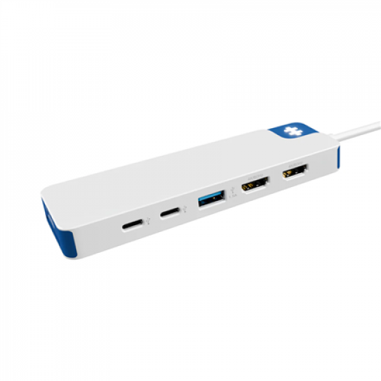 Hyper HyperDrive Flex 9 Port Dual 4K HDMI Dock, White/Blue | HD4103BUGL | HDMI ports quantity 2