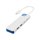 Hyper HyperDrive Flex 4 Port USB-C Combo Hub, White/Blue | HD5200BUGL