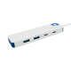 Hyper HyperDrive Flex 4 Port USB-C Combo Hub, White/Blue | HD5200BUGL