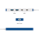 Hyper HyperDrive Flex 4 Port USB-C Combo Hub, White/Blue | HD5200BUGL