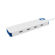 Hyper HyperDrive Flex 4 Port USB-C Hub, White/Blue | HD5201BUGL