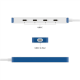 Hyper HyperDrive Flex 4 Port USB-C Hub, White/Blue | HD5201BUGL