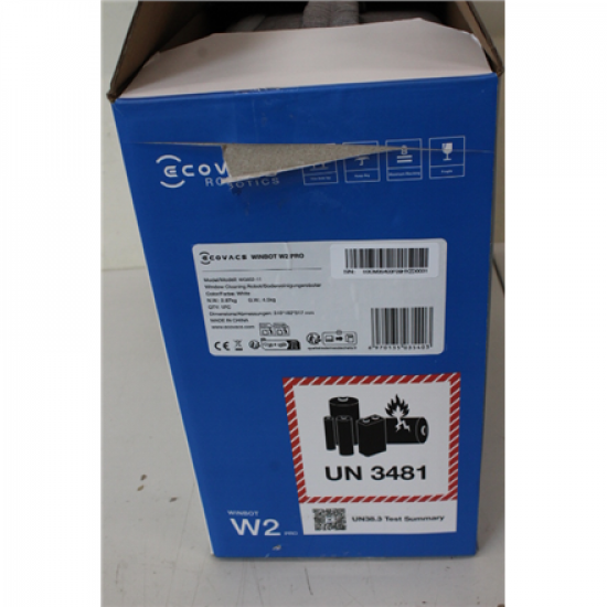 SALE OUT. Ecovacs Window Cleaning Robot | WINBOT W2 PRO | Corded | 2800 Pa | White | DAMAGED PACKAGING, USED, DIRTY, SCRATCHED, USED LIQUID BOTTLE