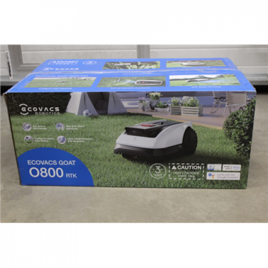 SALE OUT. Ecovacs GOAT O800 RTK Lawn Mower, Robot, Up to 800 m², LiDAR-enhanced RTK navigation, SmartEdge, White | Ecovacs | Lawn Mower 	GOAT O800 RTK | UNPACKED, WHITE SPOTS ON THE WHEEL