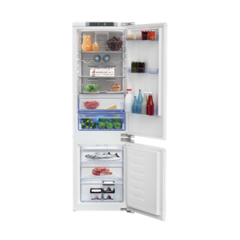 BEKO Refrigerator | BCNA275E4FN | Energy efficiency class E | Built-in | Combi | Height 177.5 cm | No Frost system | Fridge net capacity 185 L | Freezer net capacity 69 L | Display | 38 dB | White