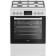 BEKO Cooker | FBM62330GWDTN | Hob type Gas | Oven type Electric | White | Width 60 cm | Grilling | LED | Depth 60 cm | 72 L