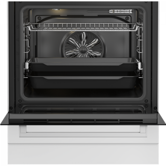 BEKO Cooker | FBM62330GWDTN | Hob type Gas | Oven type Electric | White | Width 60 cm | Grilling | LED | Depth 60 cm | 72 L