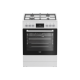 BEKO Cooker | FBM62330GWDTN | Hob type Gas | Oven type Electric | White | Width 60 cm | Grilling | LED | Depth 60 cm | 72 L
