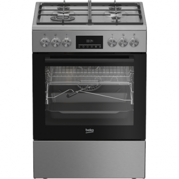BEKO Cooker | FBMA61330GXDT | Hob type Gas | Oven type Electric | Stainless Steel | Width 60 cm | Grilling | LED | Depth 60 cm | 72 L