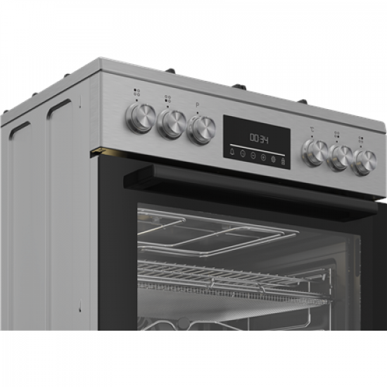 BEKO Cooker | FBMA61330GXDT | Hob type Gas | Oven type Electric | Stainless Steel | Width 60 cm | Grilling | LED | Depth 60 cm | 72 L
