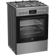 BEKO Cooker | FBMA61330GXDT | Hob type Gas | Oven type Electric | Stainless Steel | Width 60 cm | Grilling | LED | Depth 60 cm | 72 L