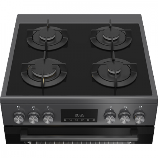 BEKO Cooker | FBM62330GADSN | Hob type Gas | Oven type Electric | Grey | Width 60 cm | Grilling | LED | Depth 60 cm | 72 L
