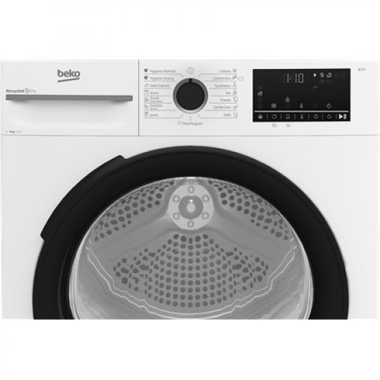 BEKO | Dryer Machine with Heat Pump | BM3T49230W | Energy efficiency class E | Front loading | 9 kg | Digital | Depth 60.7 cm | White