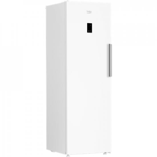 BEKO | Freezer | B3RMFNE314W | Energy efficiency class E | Upright | Free standing | Height 186.5 cm | Total net capacity 286 L | No Frost system | Display | White