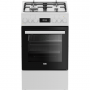 BEKO Cooker | FSM51339DWDS | Hob type Gas | Oven type Electric | White | Width 50 cm | Grilling | LED | Depth 60 cm | 60 L
