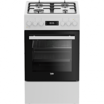 BEKO Cooker | FSM51339DWDS | Hob type Gas | Oven type Electric | White | Width 50 cm | Grilling | LED | Depth 60 cm | 60 L
