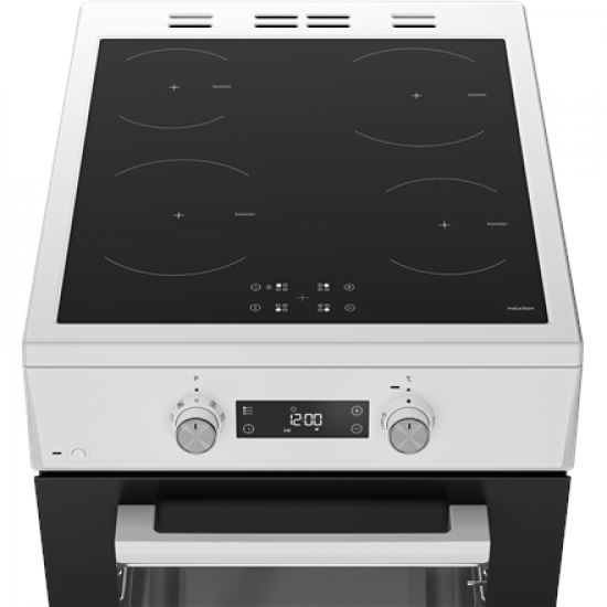BEKO Cooker | FSM59305WDT | Hob type Induction | Oven type Electric | White | Width 50 cm | Grilling | Depth 60 cm | 60 L