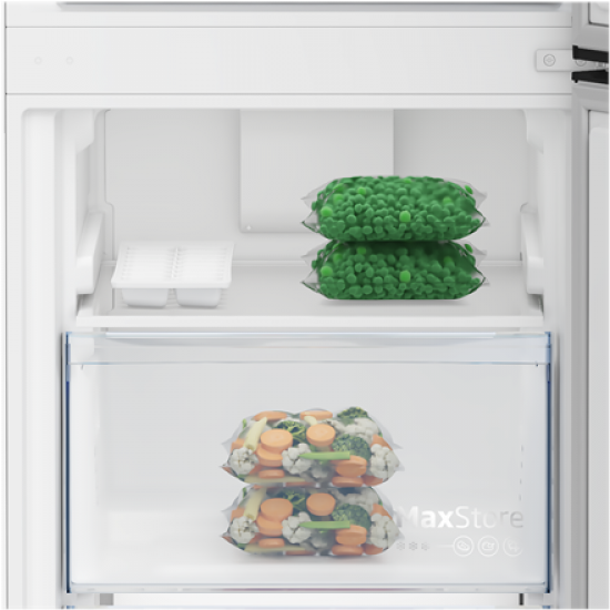 BEKO Refrigerator | B1RCNA364XB | Energy efficiency class E | Free standing | Combi | Height 186.5 cm | No Frost system | Fridge net capacity 210 L | Freezer net capacity 106 L | 37 dB | Grey