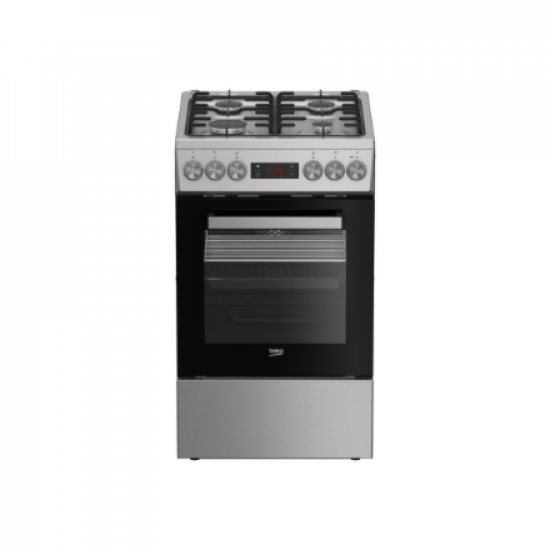 BEKO Cooker | FSM52321DXDT | Hob type Gas | Oven type Electric | Stainless Steel | Width 50 cm | Grilling | Depth 60 cm | 60 L