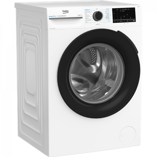 BEKO Washing Machine | BM3WFSU49415WB | Energy efficiency class A | Front loading | Washing capacity 9 kg | 1400 RPM | Depth 55 cm | Width 60 cm | Display | Digital | Steam function | White