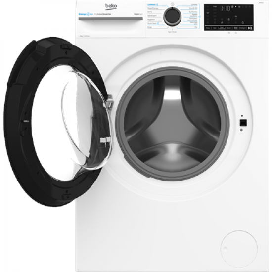 BEKO Washing Machine | BM3WFSU49415WB | Energy efficiency class A | Front loading | Washing capacity 9 kg | 1400 RPM | Depth 55 cm | Width 60 cm | Display | Digital | Steam function | White