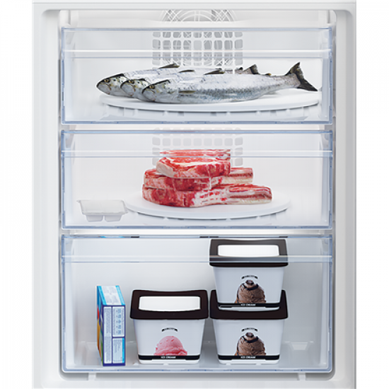 BEKO Refrigerator | BCHA275K41SN | Energy efficiency class E | Built-in | Combi | Height 177.5 cm | No Frost system | Fridge net capacity 193 L | Freezer net capacity 69 L | 38 dB | White