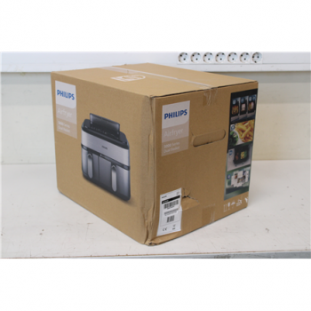 SALE OUT. Philips Dual Basket Airfryer | NA555/00 5000 series | Power 2750 W | Capacity 9 L | RapidAir Plus | Silver | DAMAGED PACKAGING