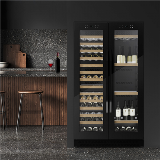 Caso | Wine Cooler | WineChef Duo 122 | Energy efficiency class G | Free standing | Bottles capacity 122 | Black