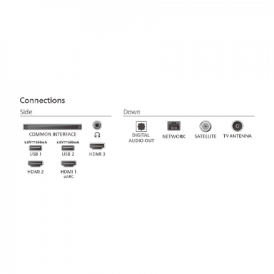 Philips LED 4K TV | 55PUS7000/12 | 55 | Smart TV | TITAN OS | Black