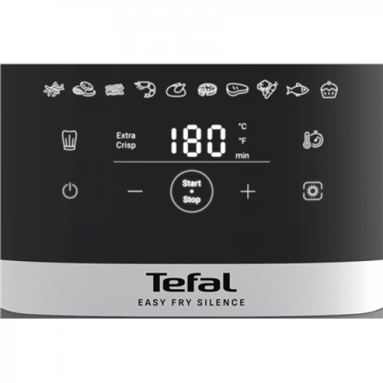 TEFAL Air Fryer | Easy Fry Silence EY551HE0 | Power 1650 W | Capacity 5 L | Gray