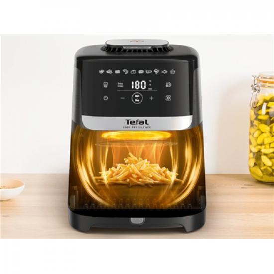 TEFAL Air Fryer | Easy Fry Silence EY551HE0 | Power 1650 W | Capacity 5 L | Gray
