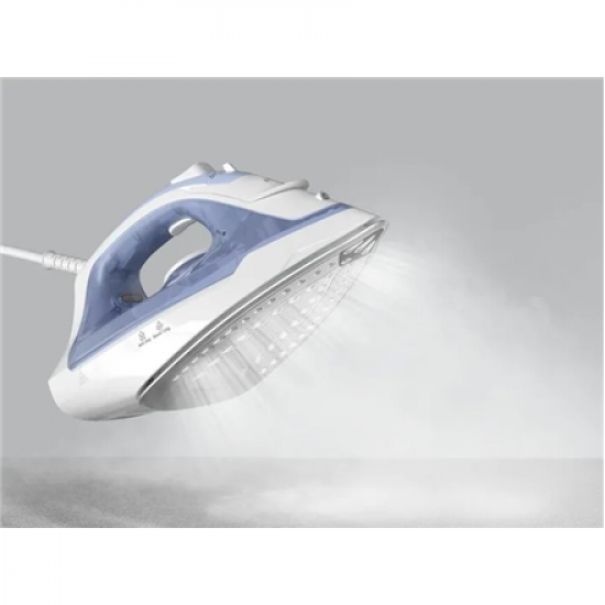 TEFAL Steam Iron | FV2C41E0 Virtuo | Steam Iron | 2000 W | Water tank capacity 240 ml | Continuous steam 27 g/min | Steam boost performance 120 g/min | Blue/White